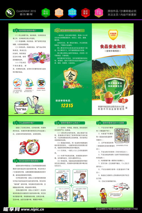 食品安全知识食物中毒预防设计图 dm宣传单
